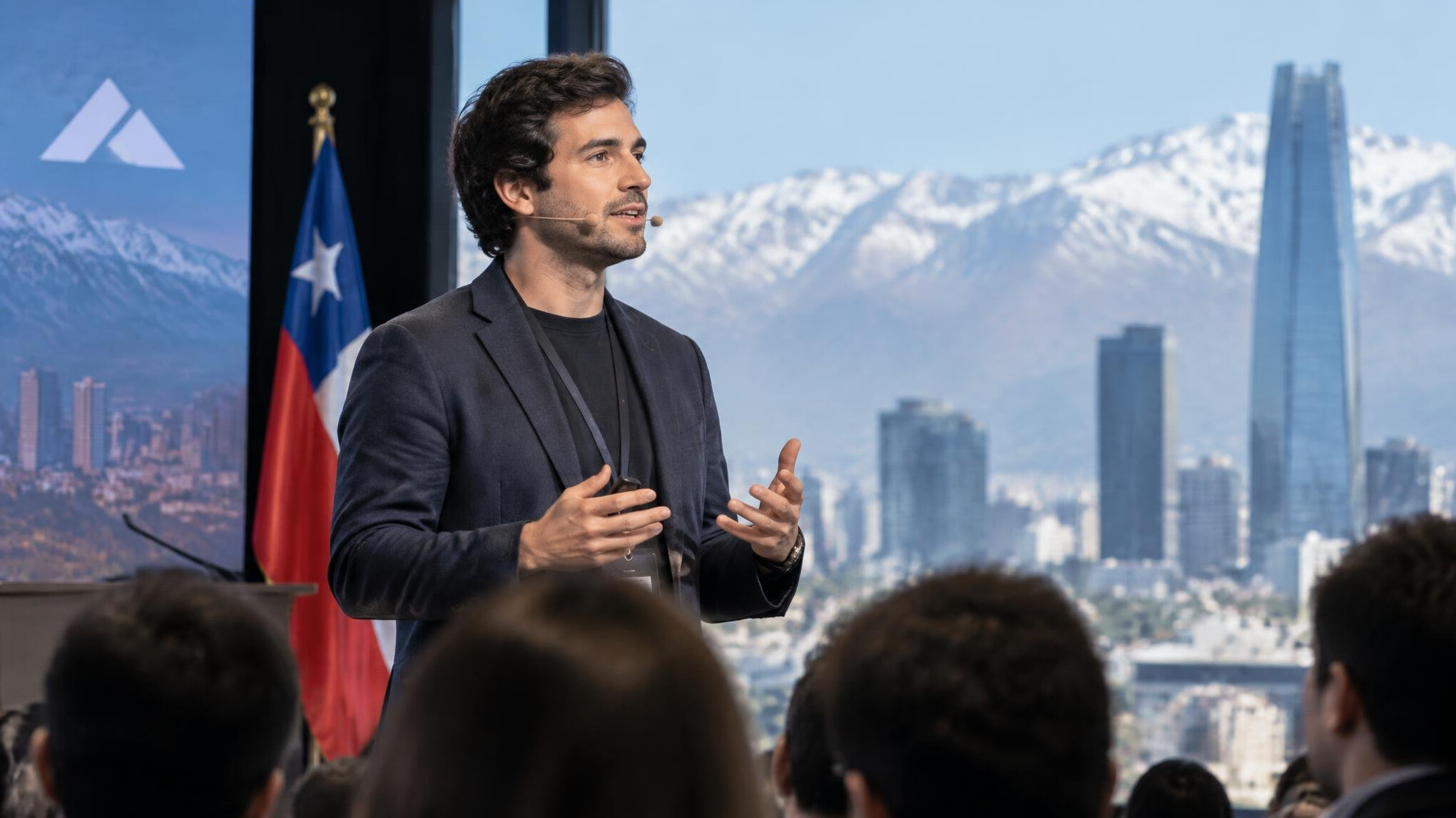 chilean founder speaking at conference