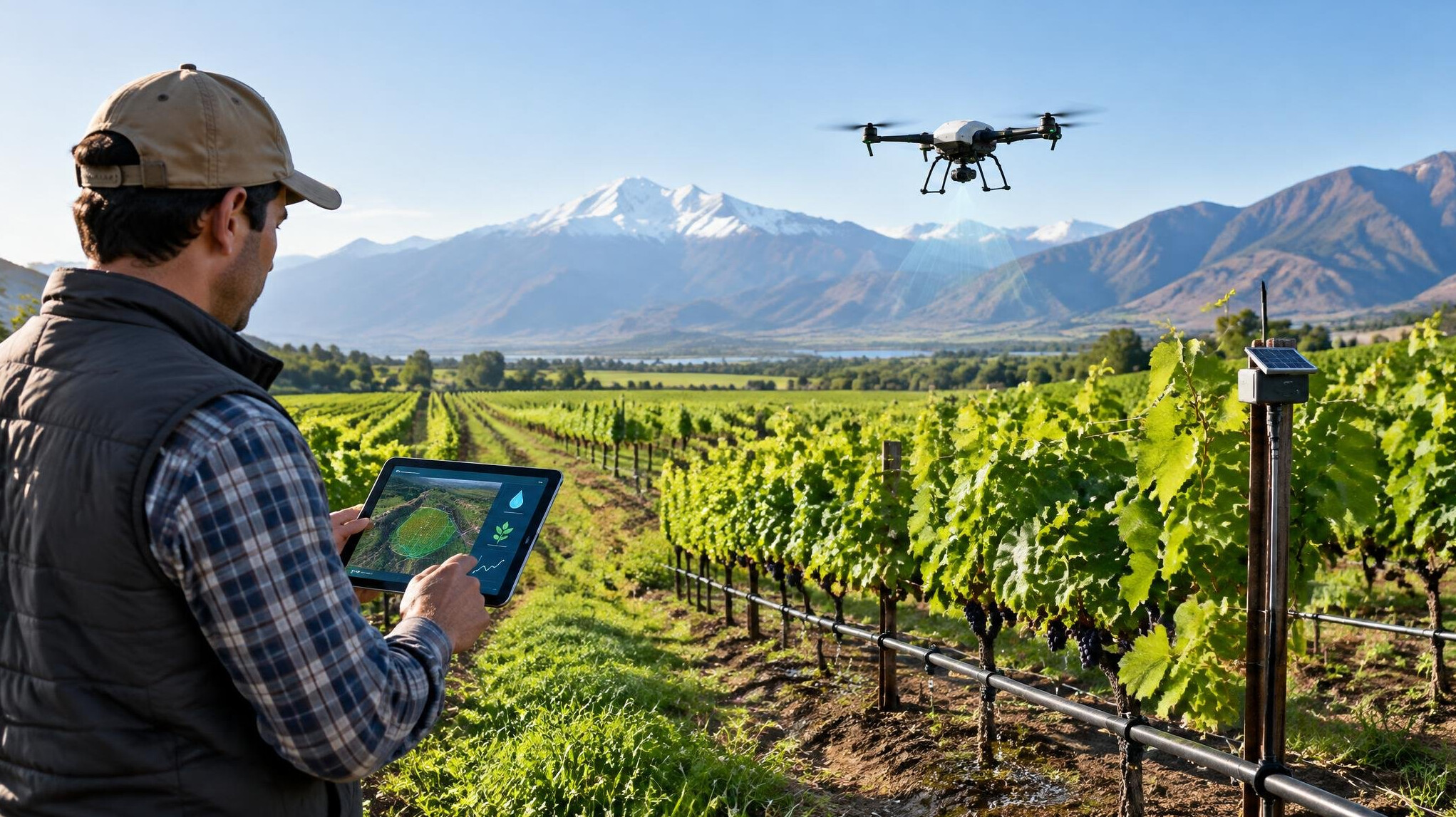 farmer using technology