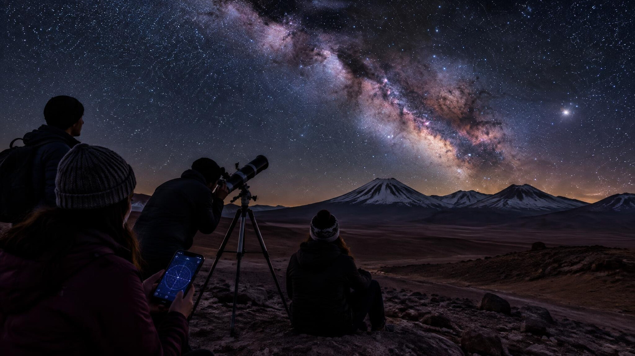 chilean desert at night