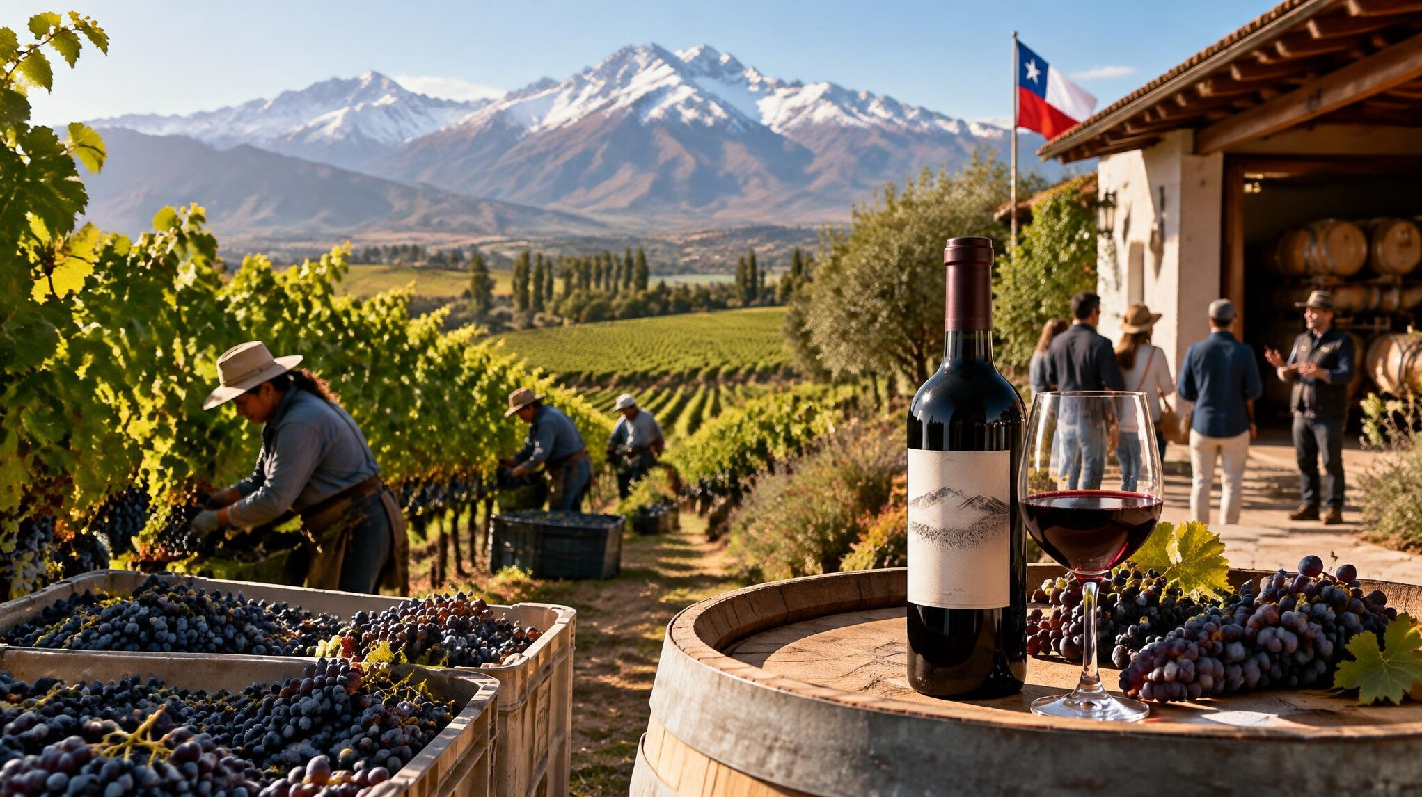 wine vineyard in chile